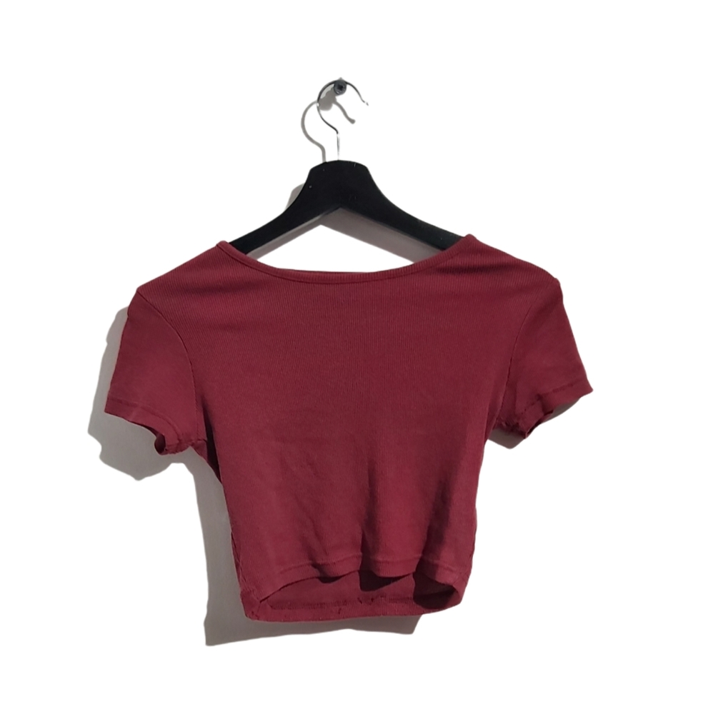 Burgundy crop top